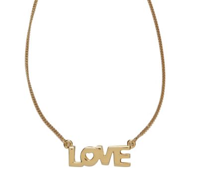 gold tone love necklace