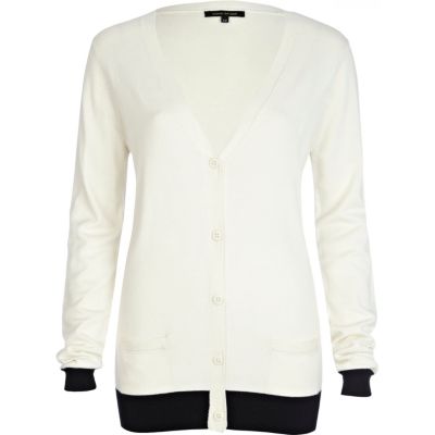cream long sleeve cardigan 
