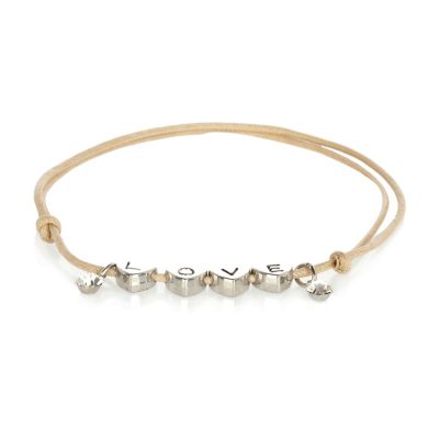light pink  love heart bracelet