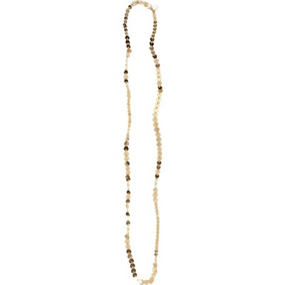 gold tone heart long necklace