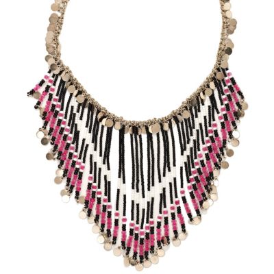 pink bead necklace