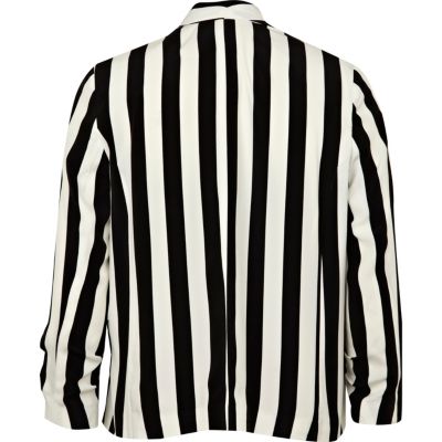 Black stripe ponte jacket
