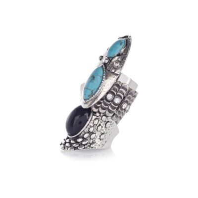 silver stone three pack rings