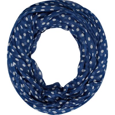 blue polka dot snood