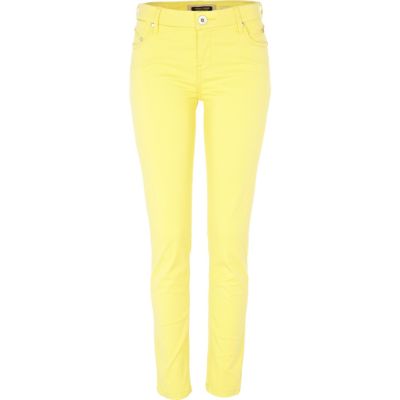 light yellow super skinny jeans