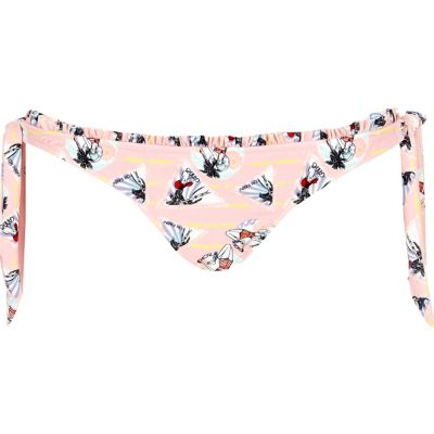 Pink print bikini briefs
