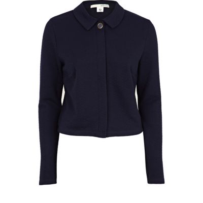 navy textured jacket