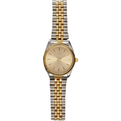 gold tone mixed metal watch