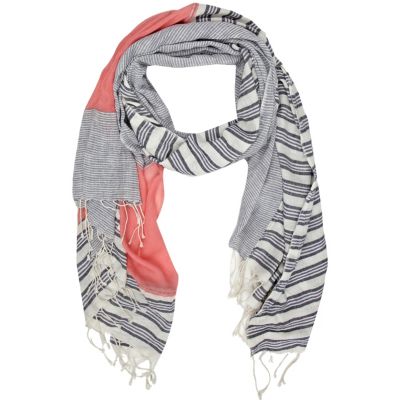 blue stripe scarf