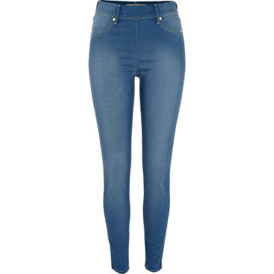 mid wash denim molly jeggings