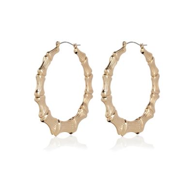 gold tone round hoop earrings