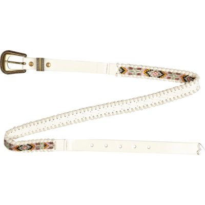 white navajo bead belt
