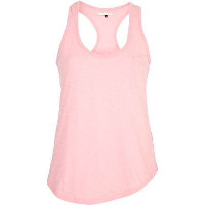 pink racer back vest 