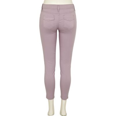 Lilac capri skinny trousers