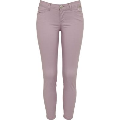 Lilac capri skinny trousers
