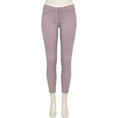 Lilac capri skinny trousers