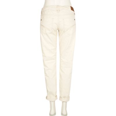 Beige organic boyfriend jeans