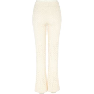 Cream lace trousers