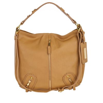 dark beige zip shoulder bag 