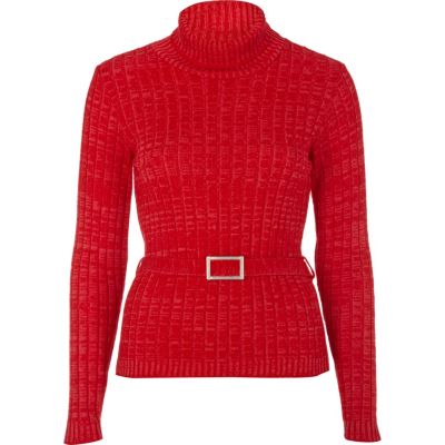 red chelsea girl polo jumper