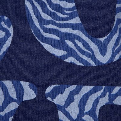 Navy love print cowl neck top