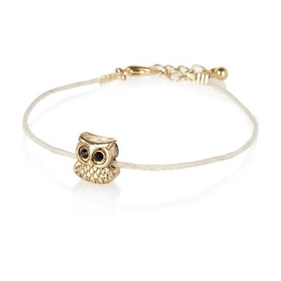 beige owl friendship bracelet