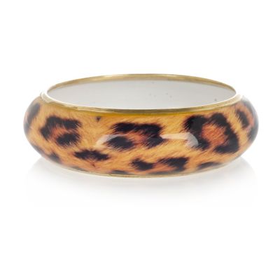 brown leopard print bangle