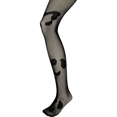 black henry holland fishnet print tights