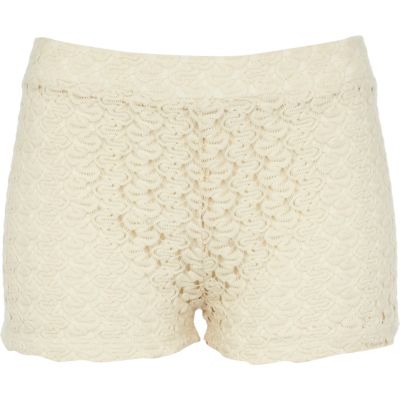 cream lace hotpants