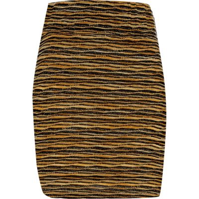 yellow knitted chelsea girl tube skirt