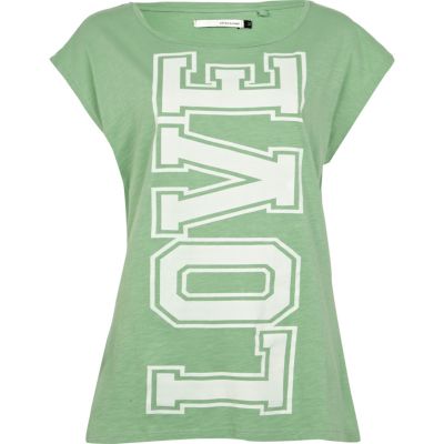 green love print t-shirt