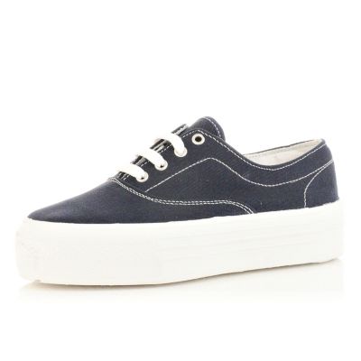navy chunky sole plimsolls