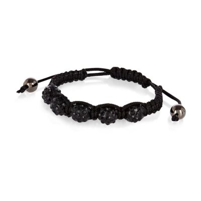 black five ball encrusted bracelet