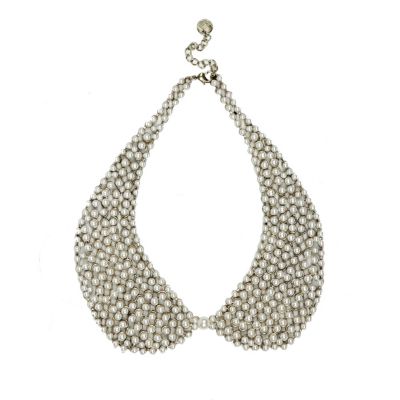 cream pearl collar necklace