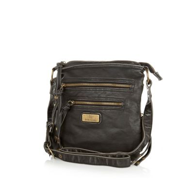Black mini cross body messenger bag