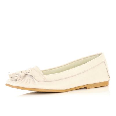 white tassel loafers