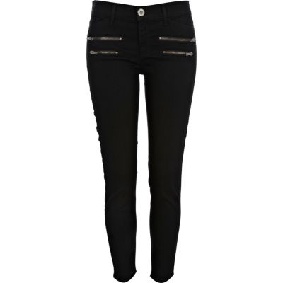 black ellys skinny ankle grazer jeans