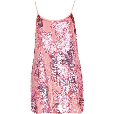 pink sequin cami 