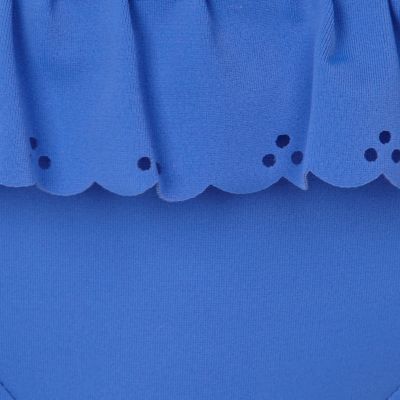 Blue scallop edge bikini brief