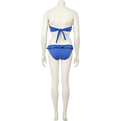Blue scallop edge bikini brief
