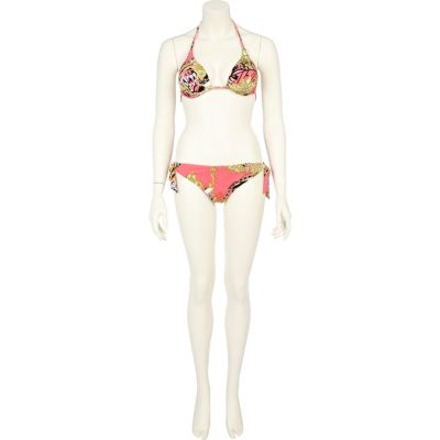 Pink print pacha bikini briefs