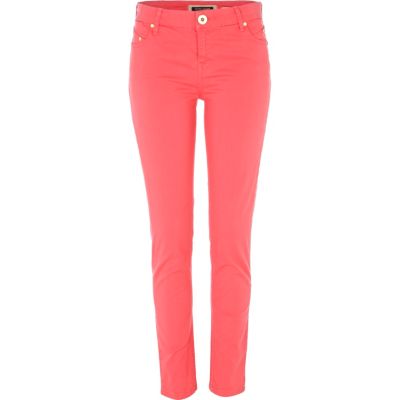 pink super skinny jeans