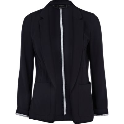 navy pocket blazer