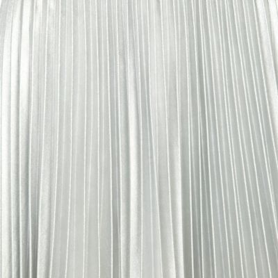 Silver foil pleated mini skirt