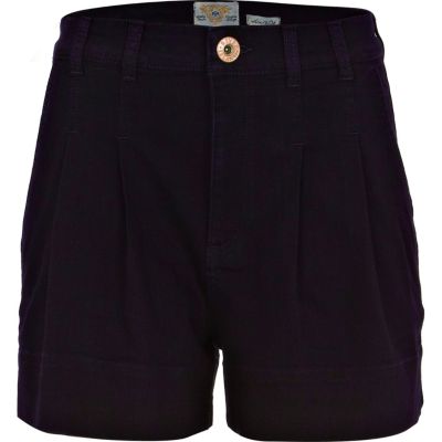 navy denim city shorts