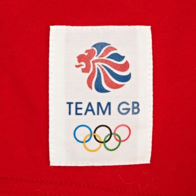 Red team GB print crop tank top