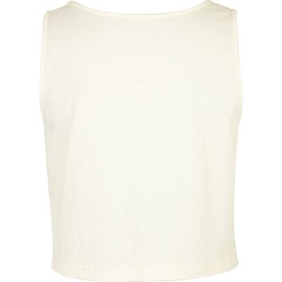 White team GB print crop tank top