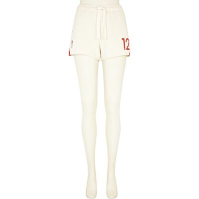 White team GB print shorts