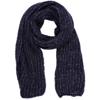 navy rib chunky scarf