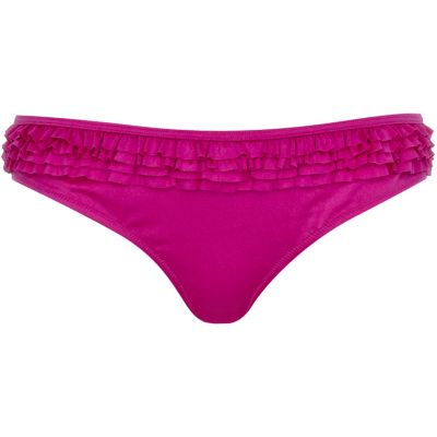 bright purple frill bikini briefs 